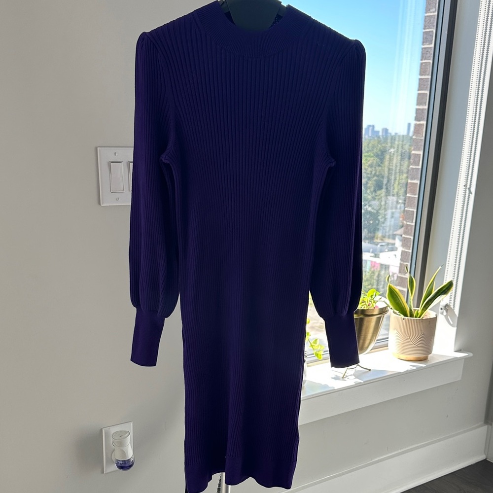 Banana Republic Long Sleeve Purple Dress